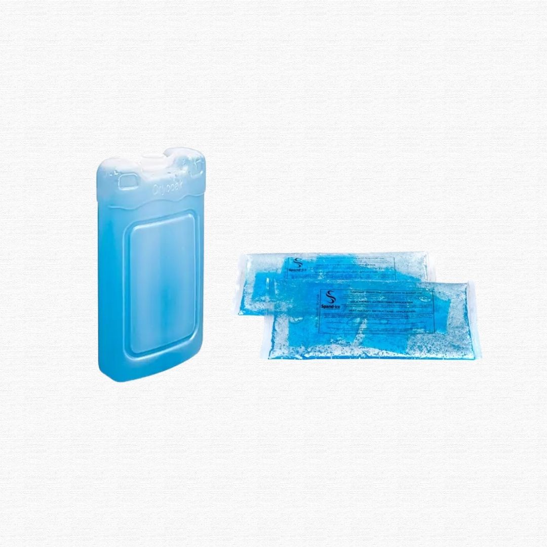 A modern shipping cold-pack gel pad.