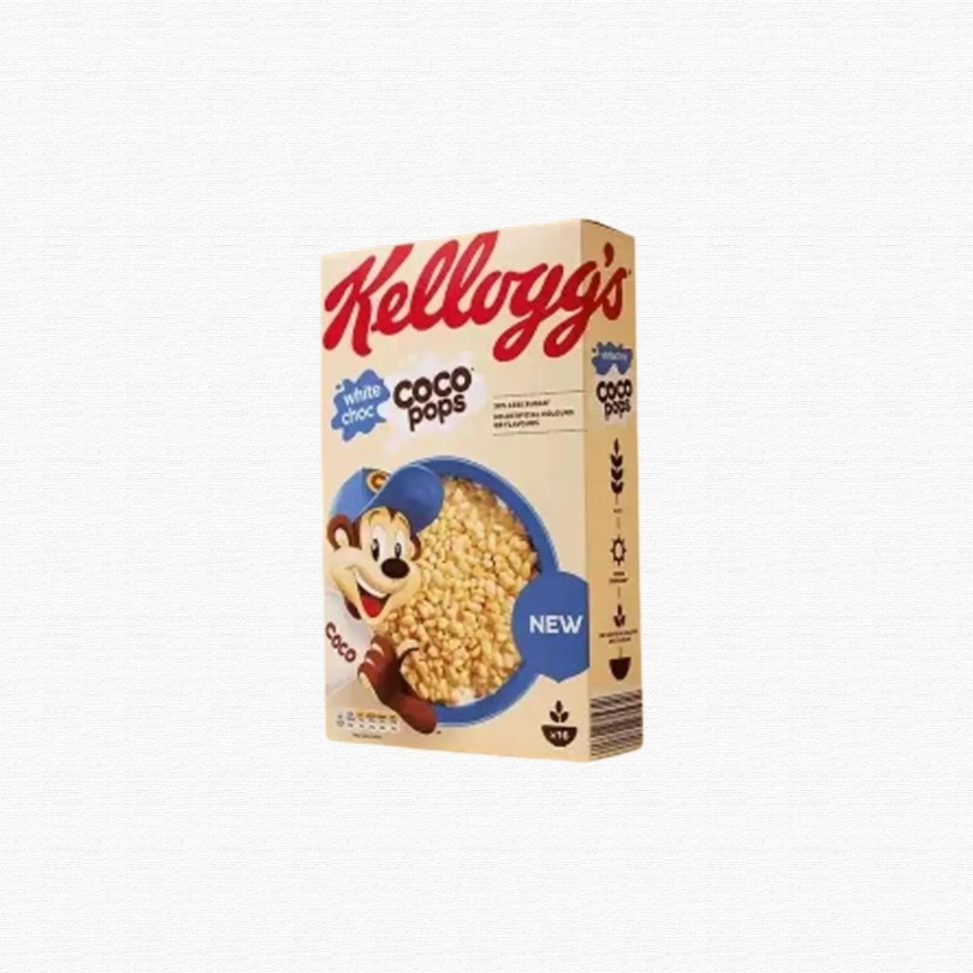 Flattened cardboard cereal packaging and paperboard snack boxes