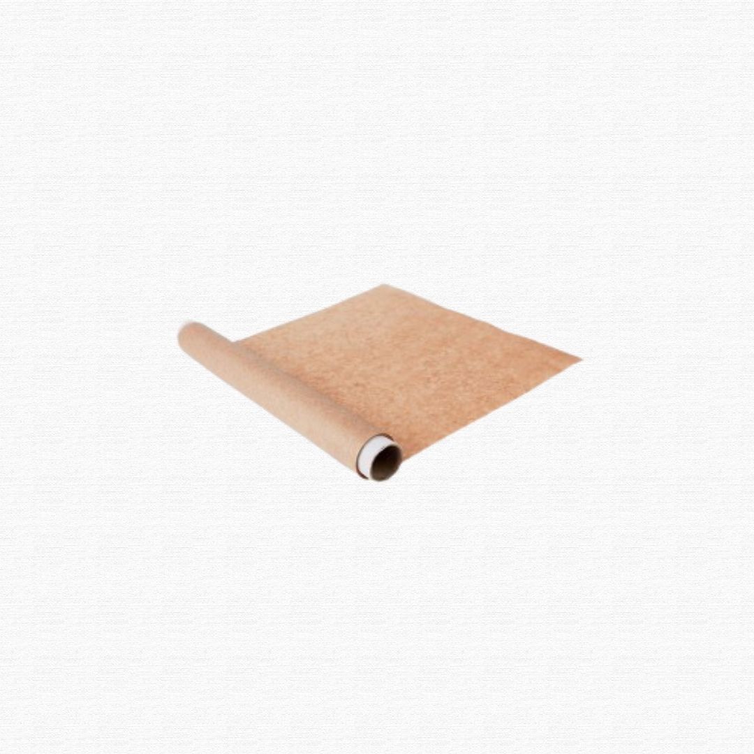 A roll of kitchen parchment paper used for baking