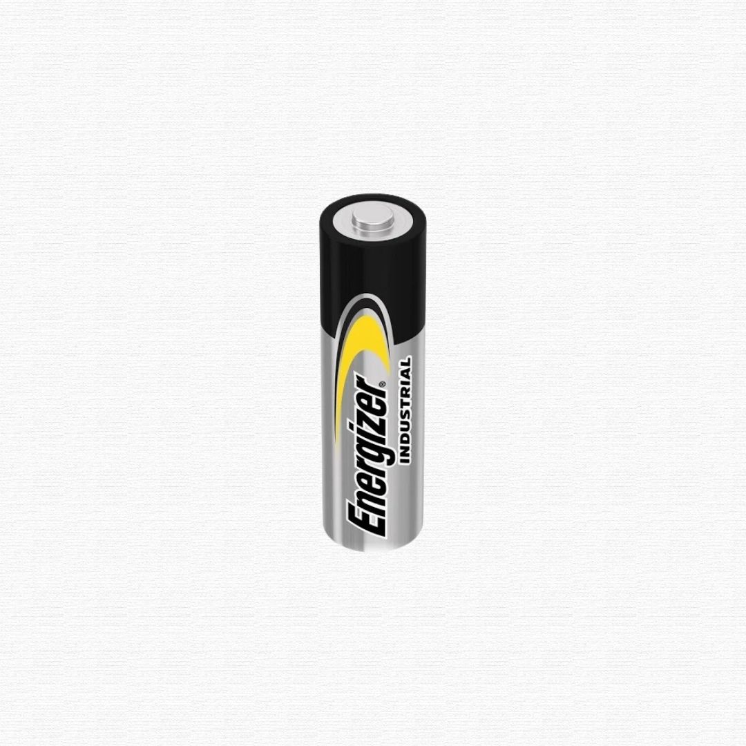 Alkaline single use consumer remote batteries stacked up.