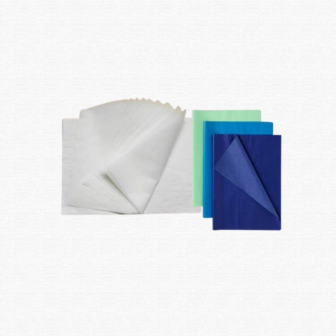 Sheets of thin, colorful decorative tissue paper for gifts